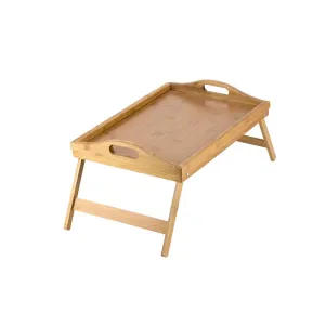 50X30Cm Foldable Bamboo Bed Tray
