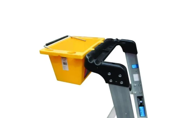 Adjustable Height Trade Series Telescopic Platform Ladders, 4 - 7 Step