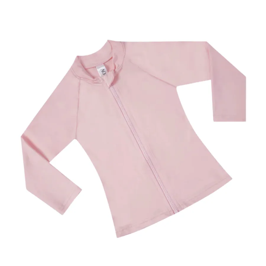 Aqua Blu Kids Long Sleeve Rash Vest AG24020SS - Stepping Stones Pink