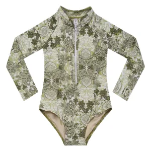 Aqua Blu Pre-Teens Long Sleeve One Piece AG24069TA - Tapestry