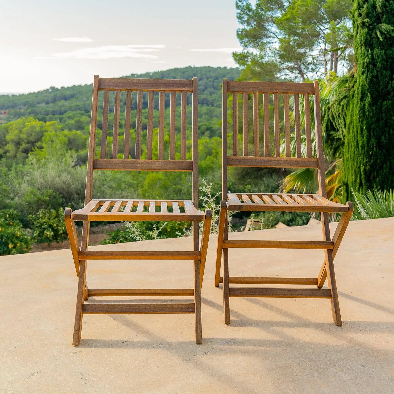 Ashby 6 Seater Wooden Round Garden Dining Set - 130cm
