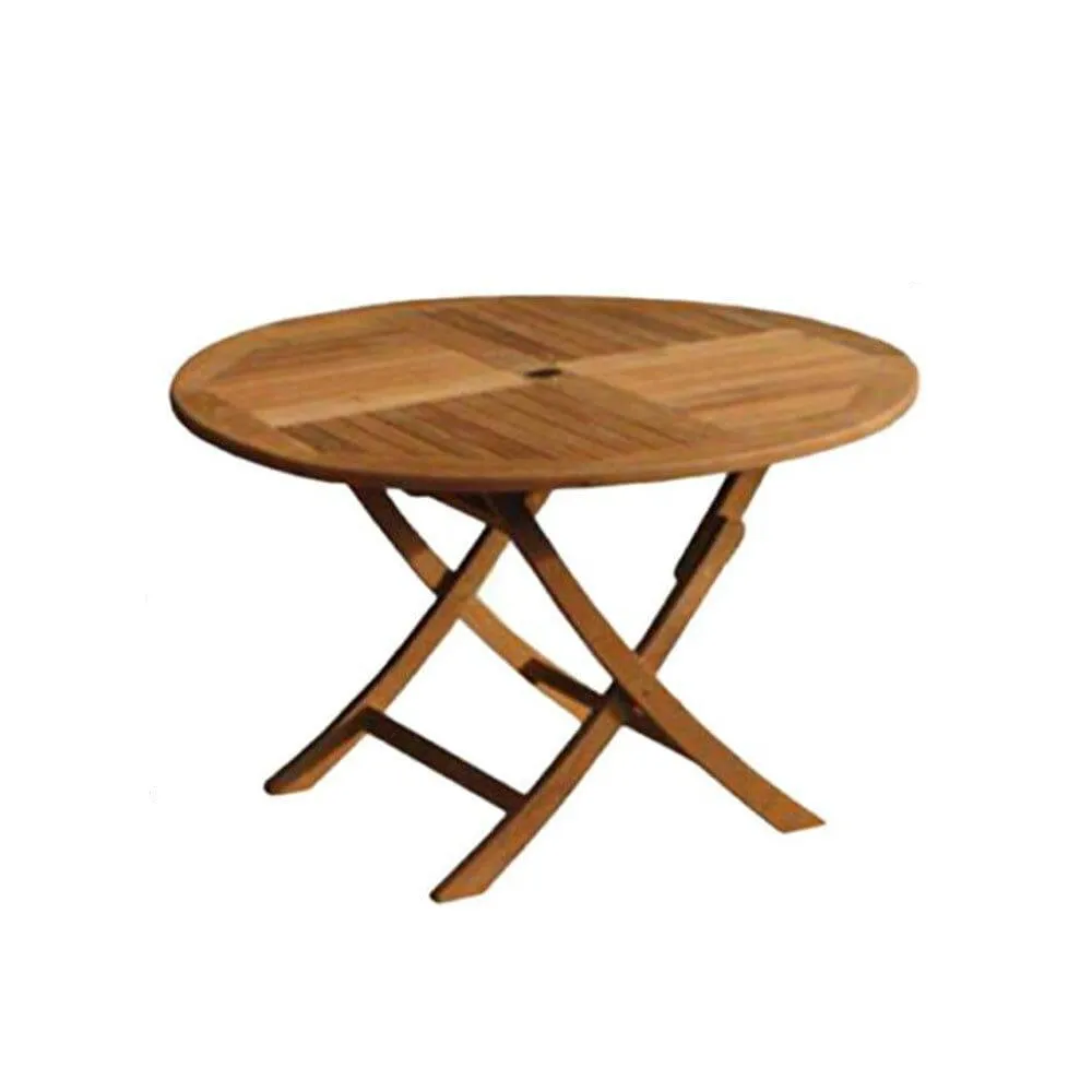 Ashby 8 Seater Wooden Round Folding Garden Dining Table - 160cm