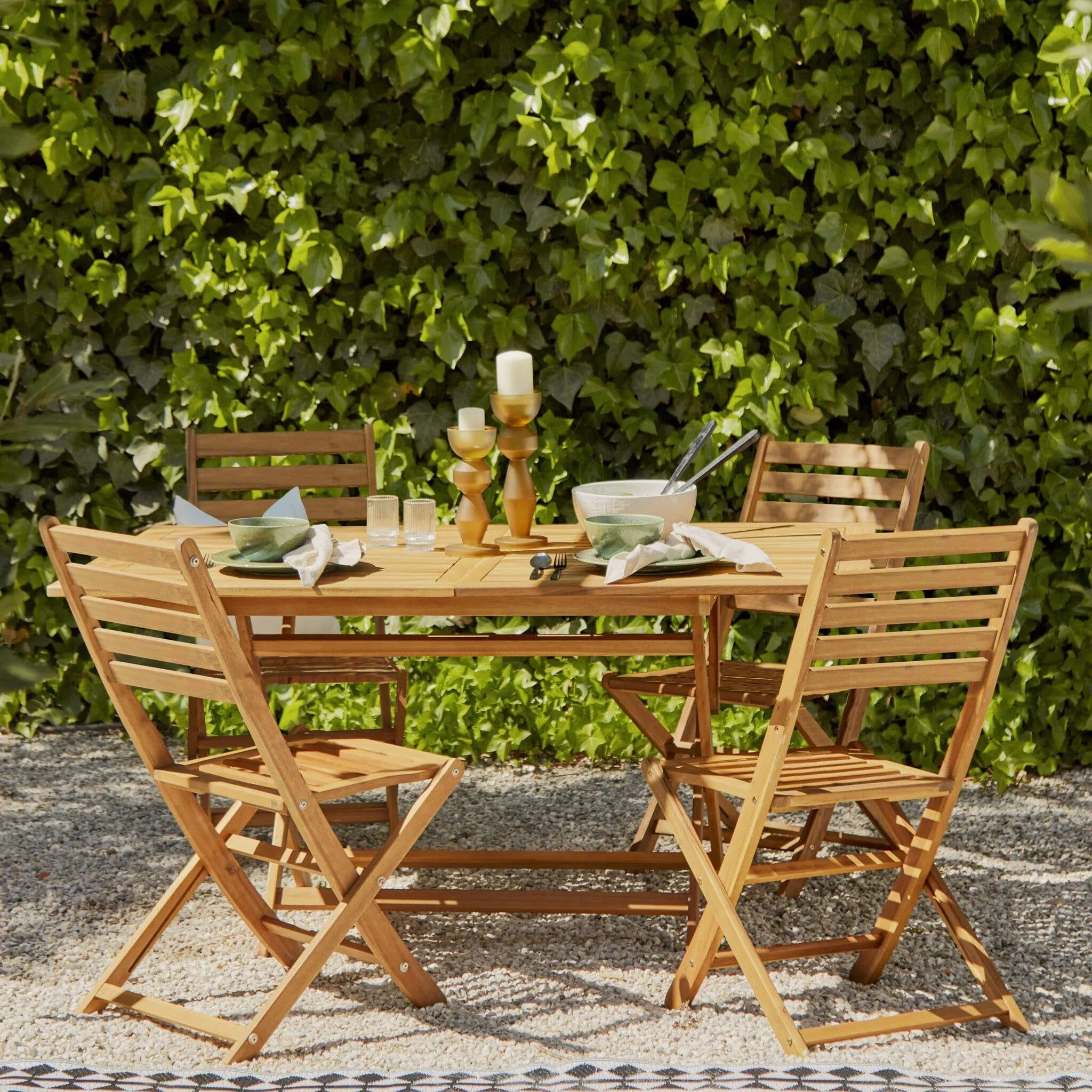 Ashby Table with 4 Ackley Chairs - 120cm