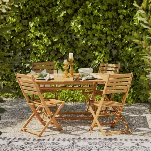 Ashby Table with 4 Ackley Chairs - 120cm