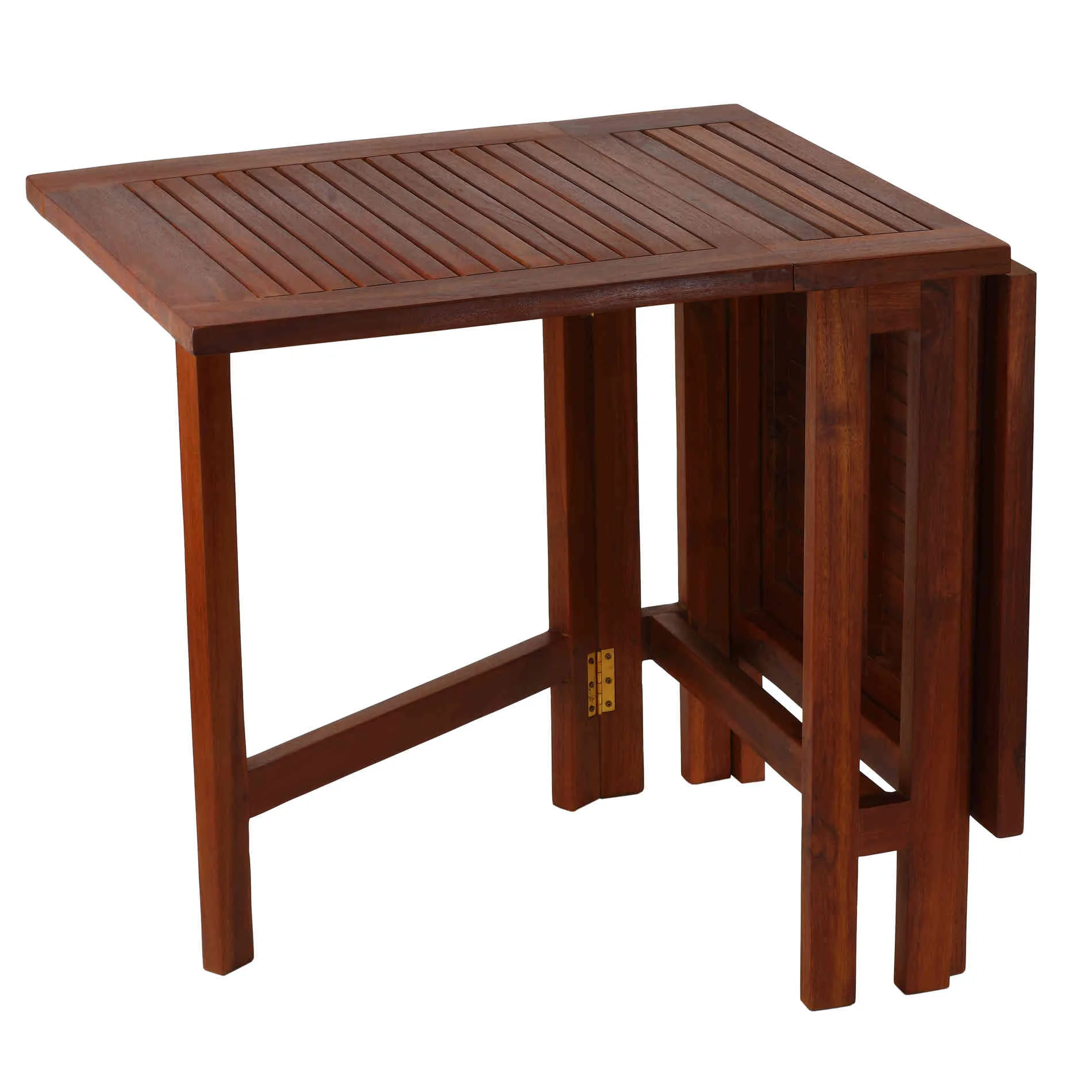 Bare Decor Emery Double Leaf Butterfly Folding Dining Table, Teak