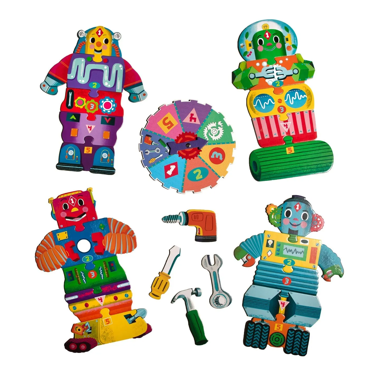 Build A Robot Puzzle Spinner Game