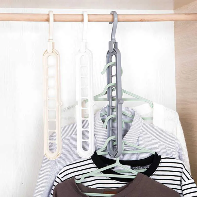 Clothes hangers 9-hole Multi-port Support Circle - (Pack of 2)
