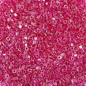 Crystal Lined Fushcia - 1.8mm Cube, Miyuki 8.2g