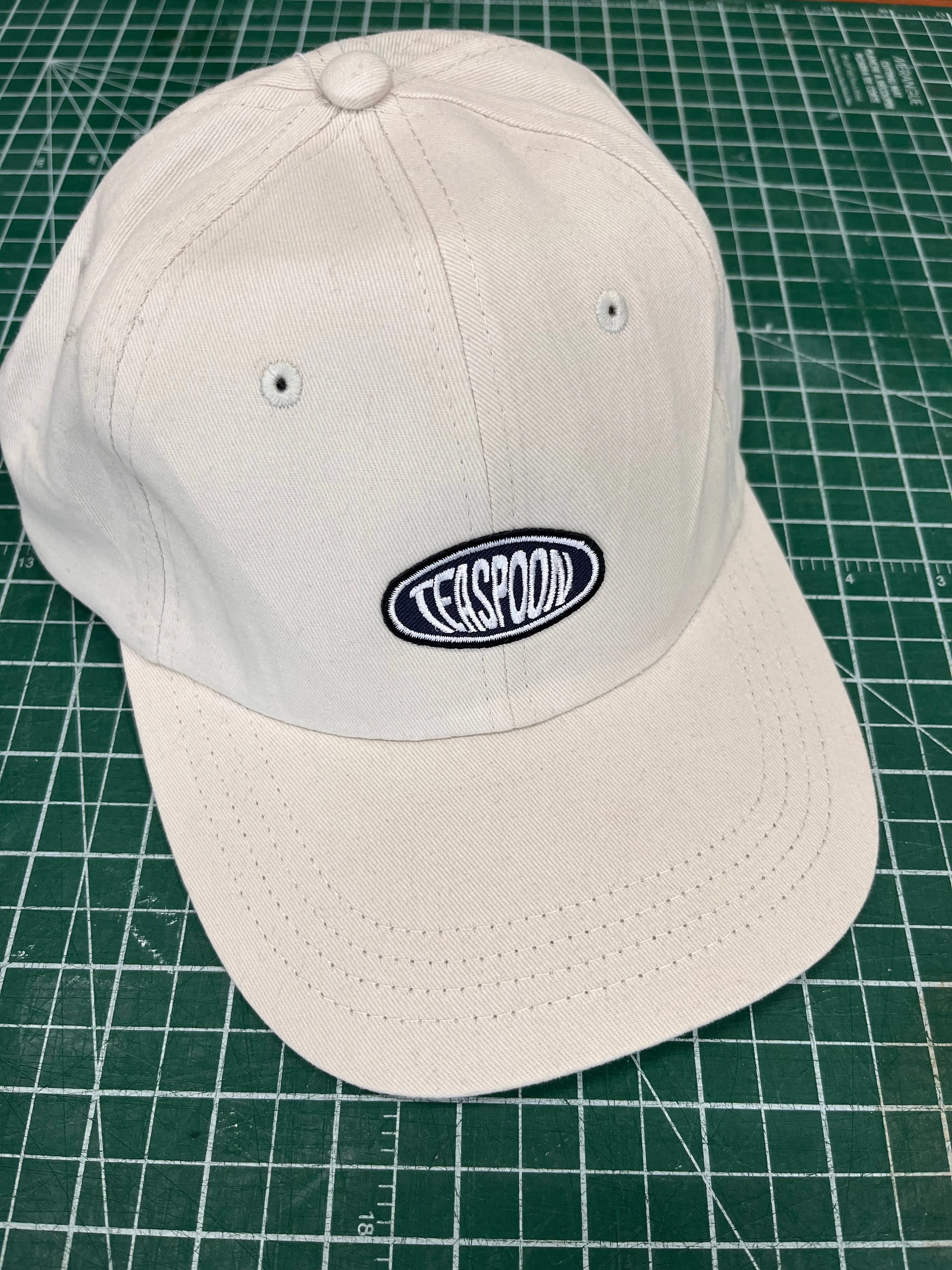 Elipse logo broderie [ Vintage Fabric soft cap] Beige
