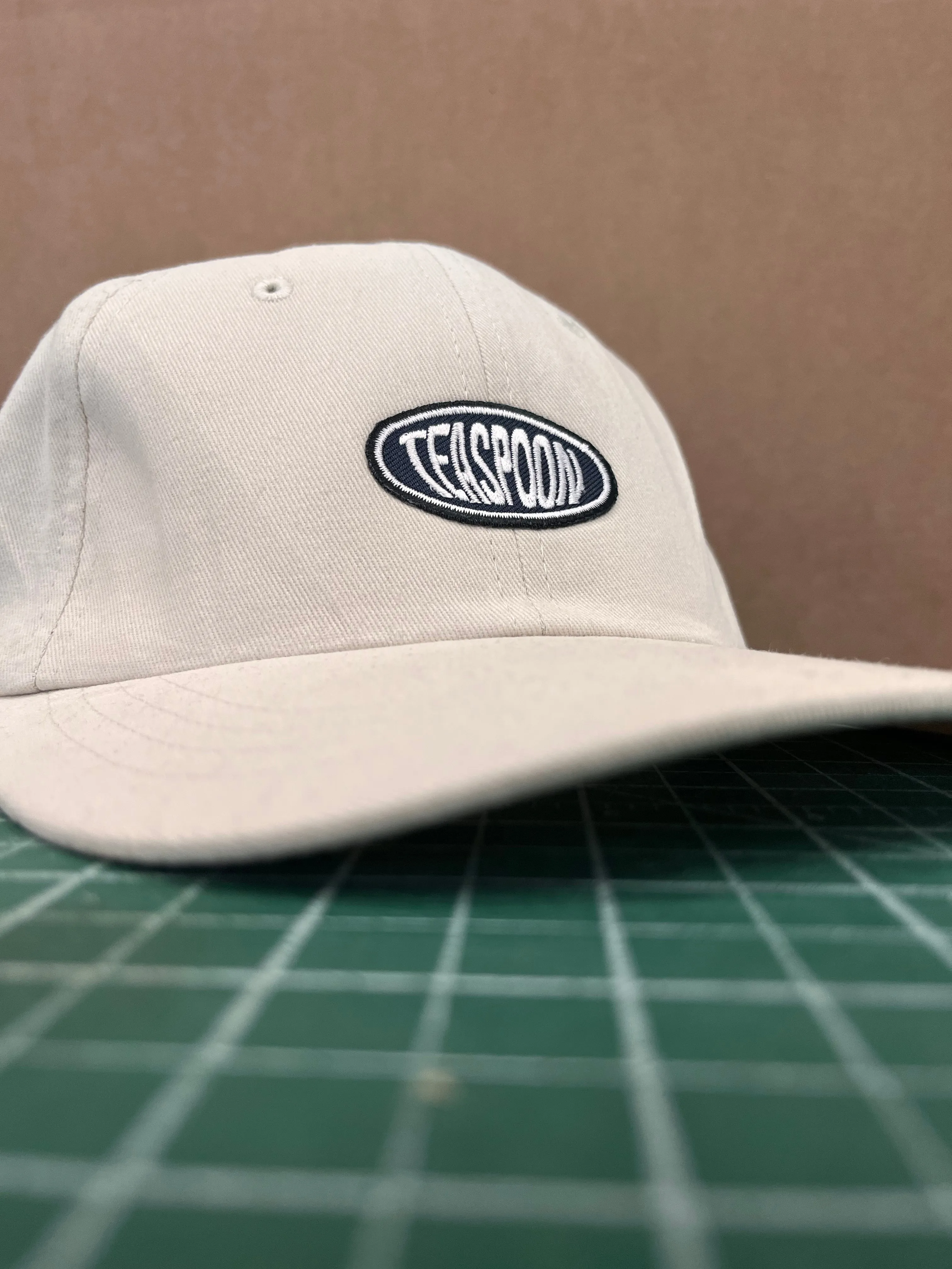 Elipse logo broderie [ Vintage Fabric soft cap] Beige