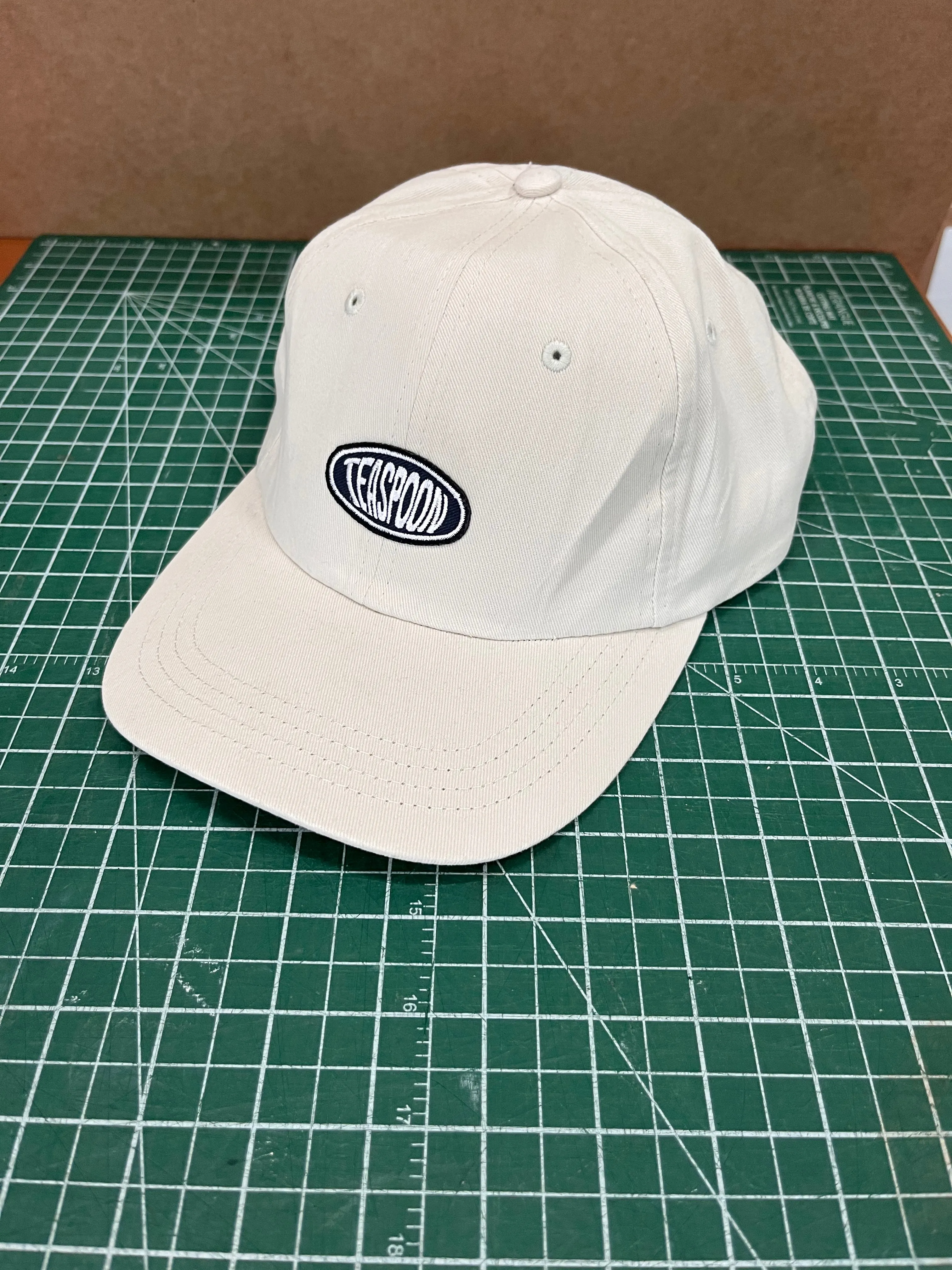 Elipse logo broderie [ Vintage Fabric soft cap] Beige