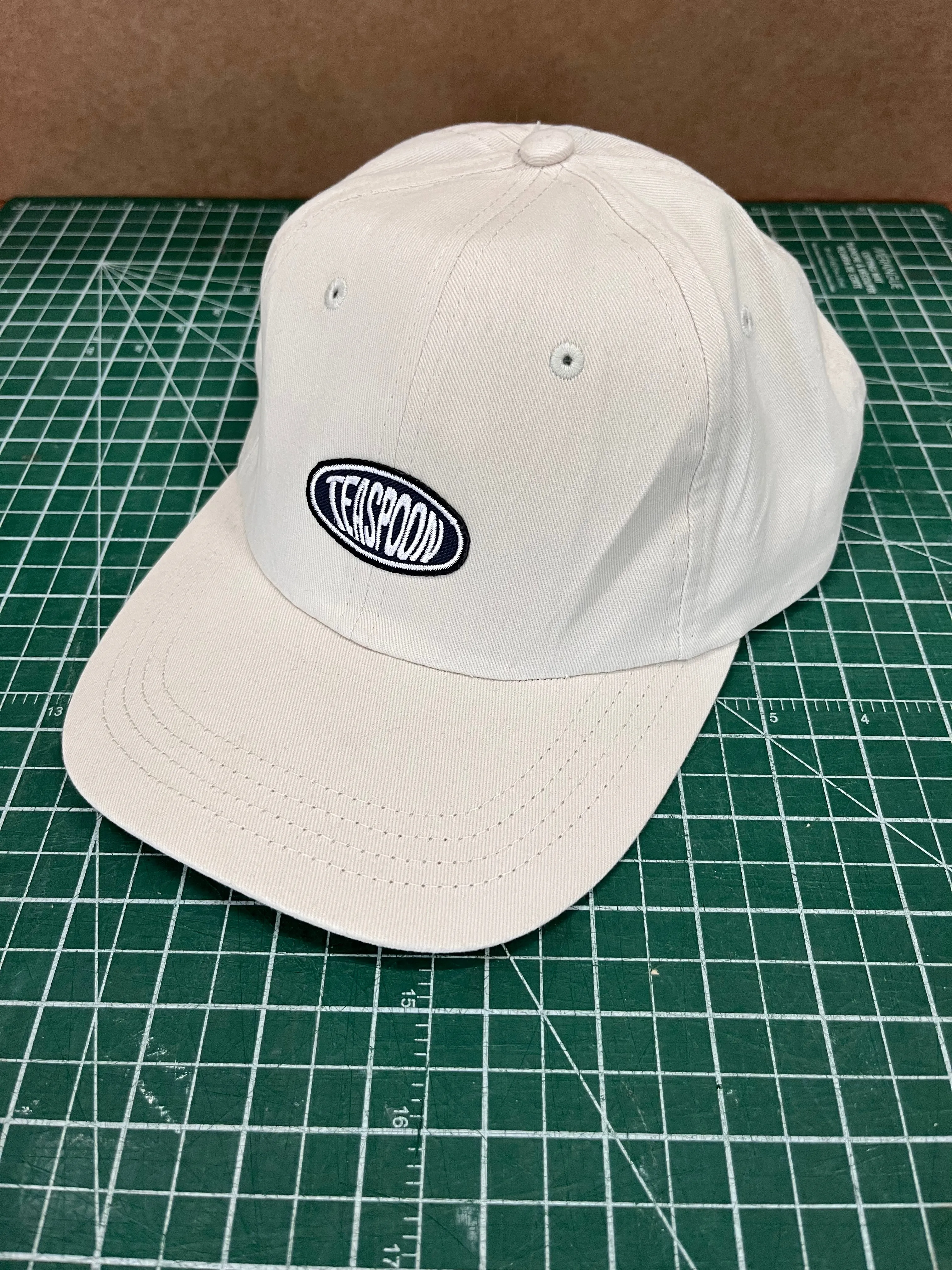 Elipse logo broderie [ Vintage Fabric soft cap] Beige