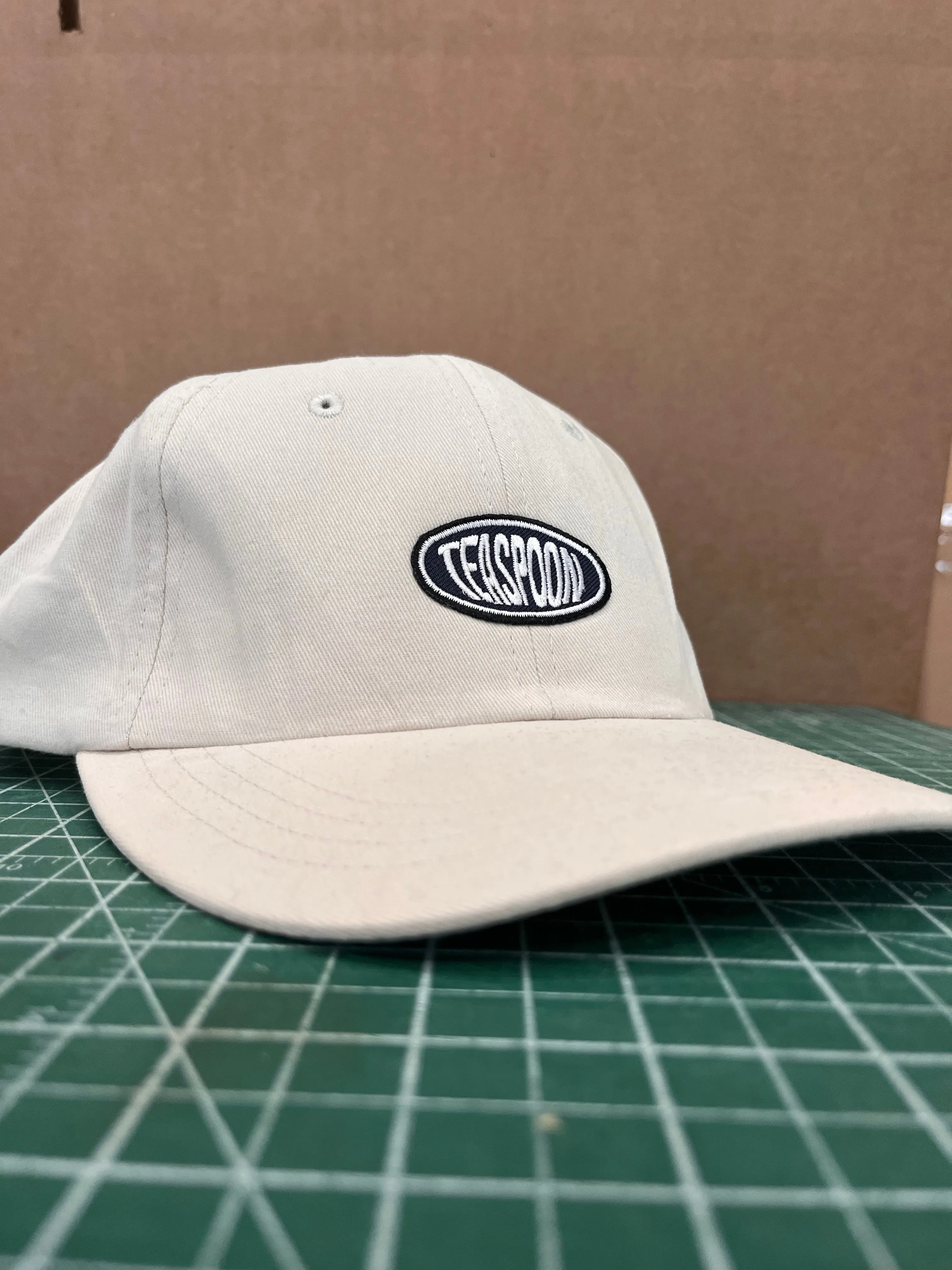 Elipse logo broderie [ Vintage Fabric soft cap] Beige