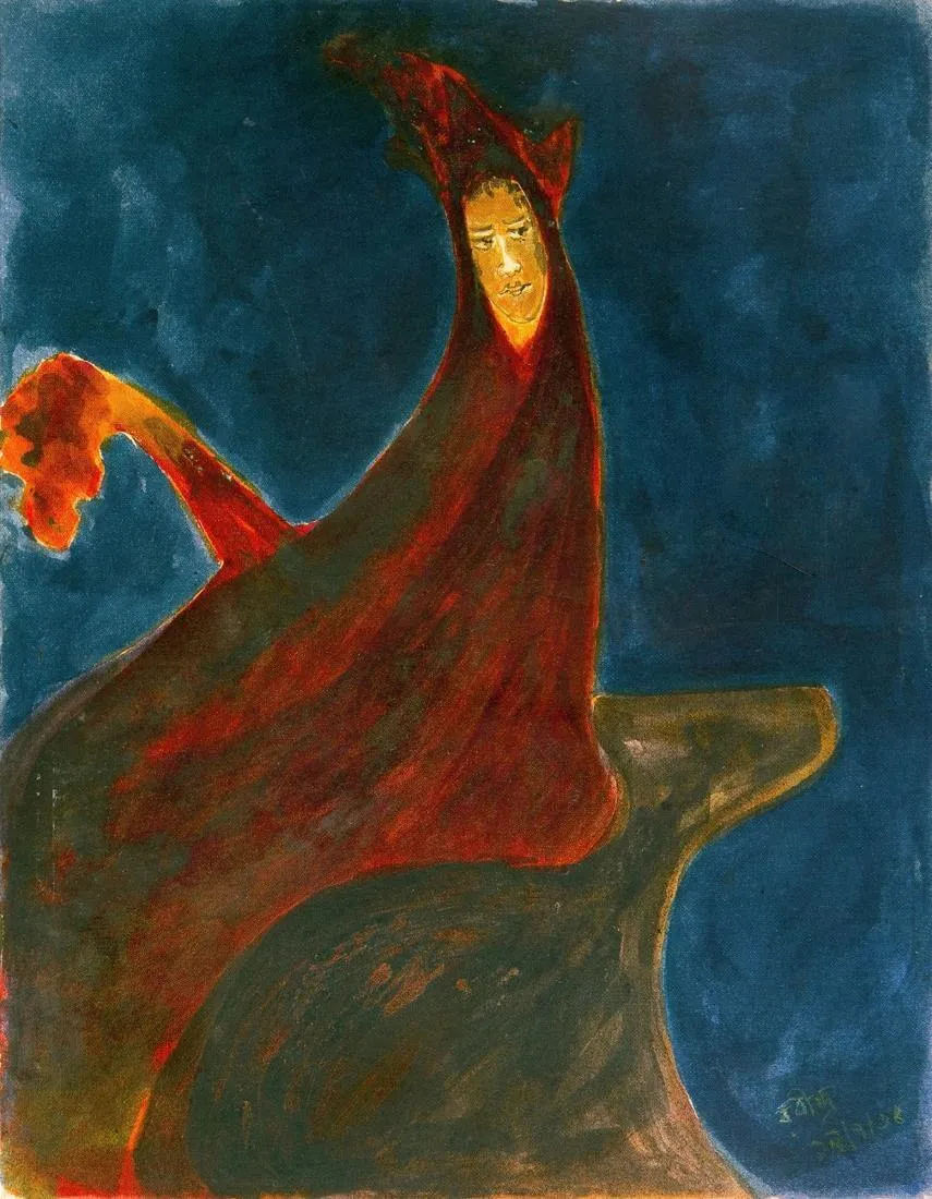 Figure I - Rabindranath Tagore - Bengal School - Indian Art Painting - Art Prints