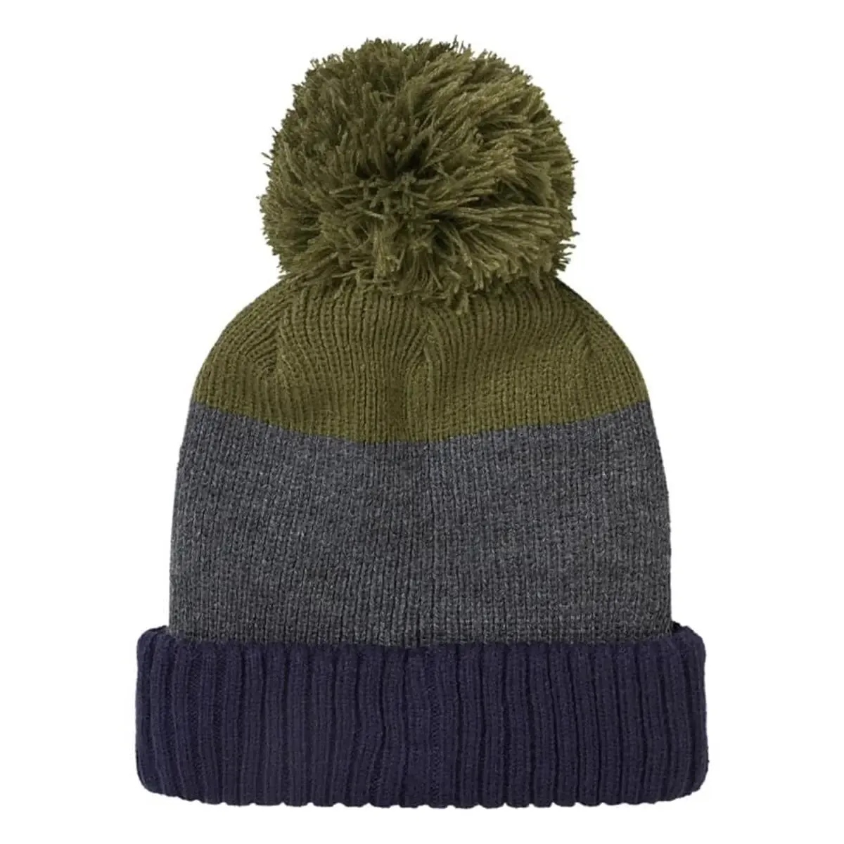 Flitcham Waterproof Bobble Hat - Navy/Olive