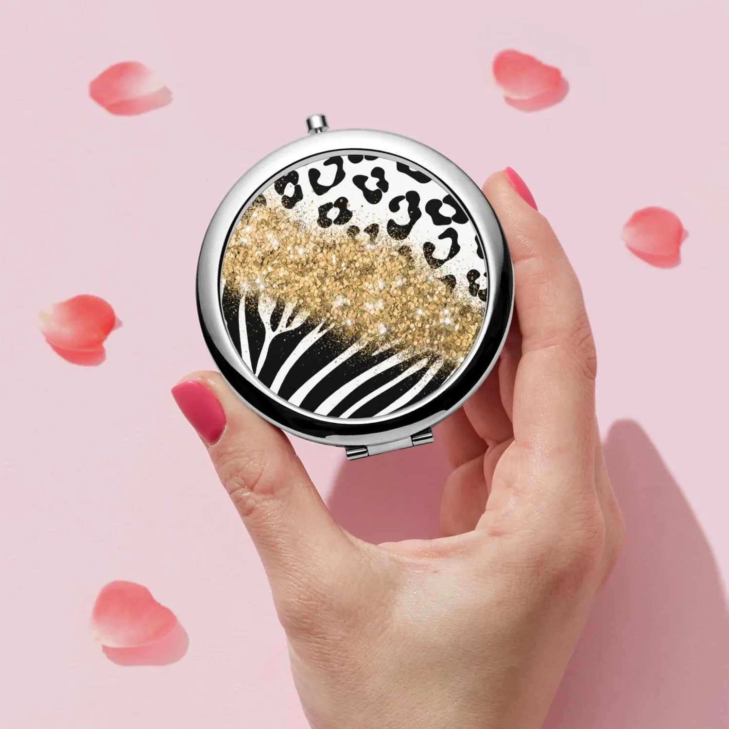 Gold Glitter | Compact Mirror