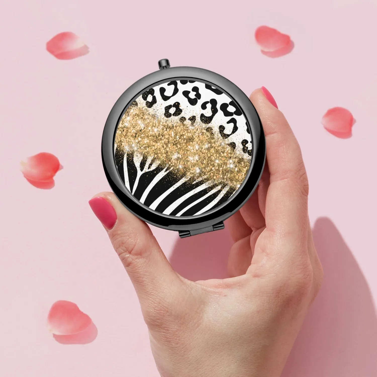 Gold Glitter | Compact Mirror