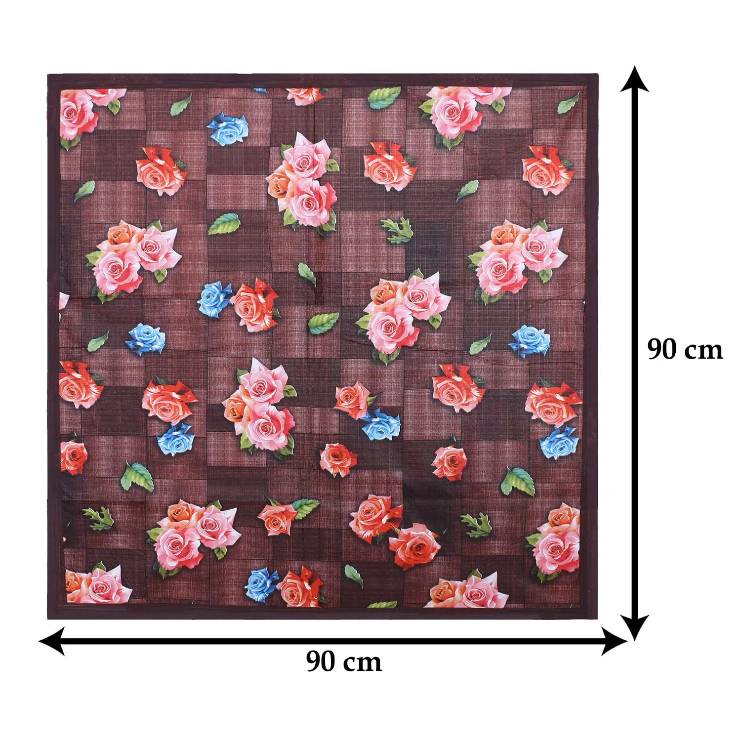 Heart Home Bed Server|PVC Rose Floral & Buterfly Print Both Sided Food Mat|Waterproof Mattress Protector, 35x35 Inch (Multicolor)