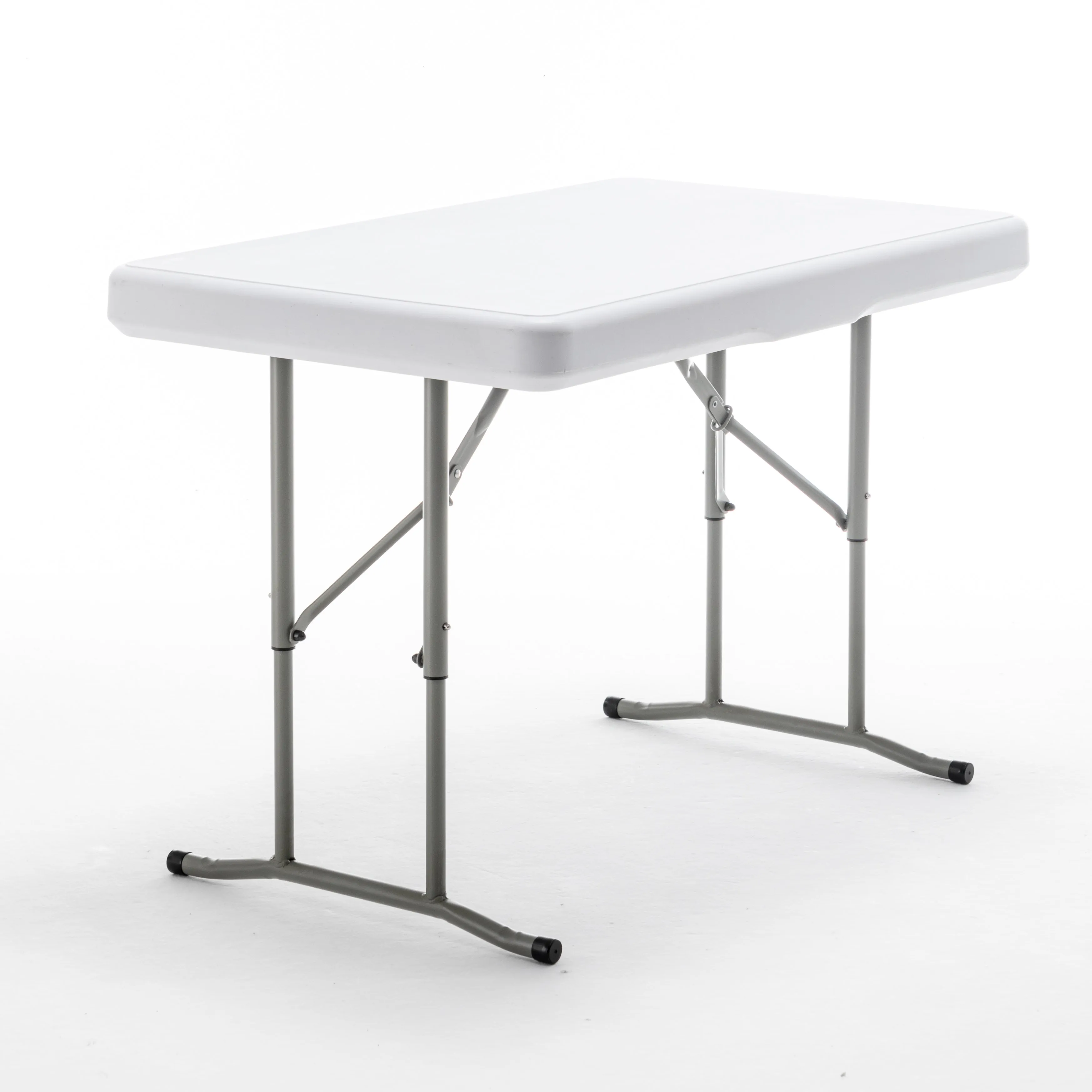 Heavy Duty Plastic Portable Folding Beer Picnic Table & two Benches Seats foldable Carrying Handle White Party RV Patio Dining Event Camping Outdoor Activity Commercial Family Home Garden