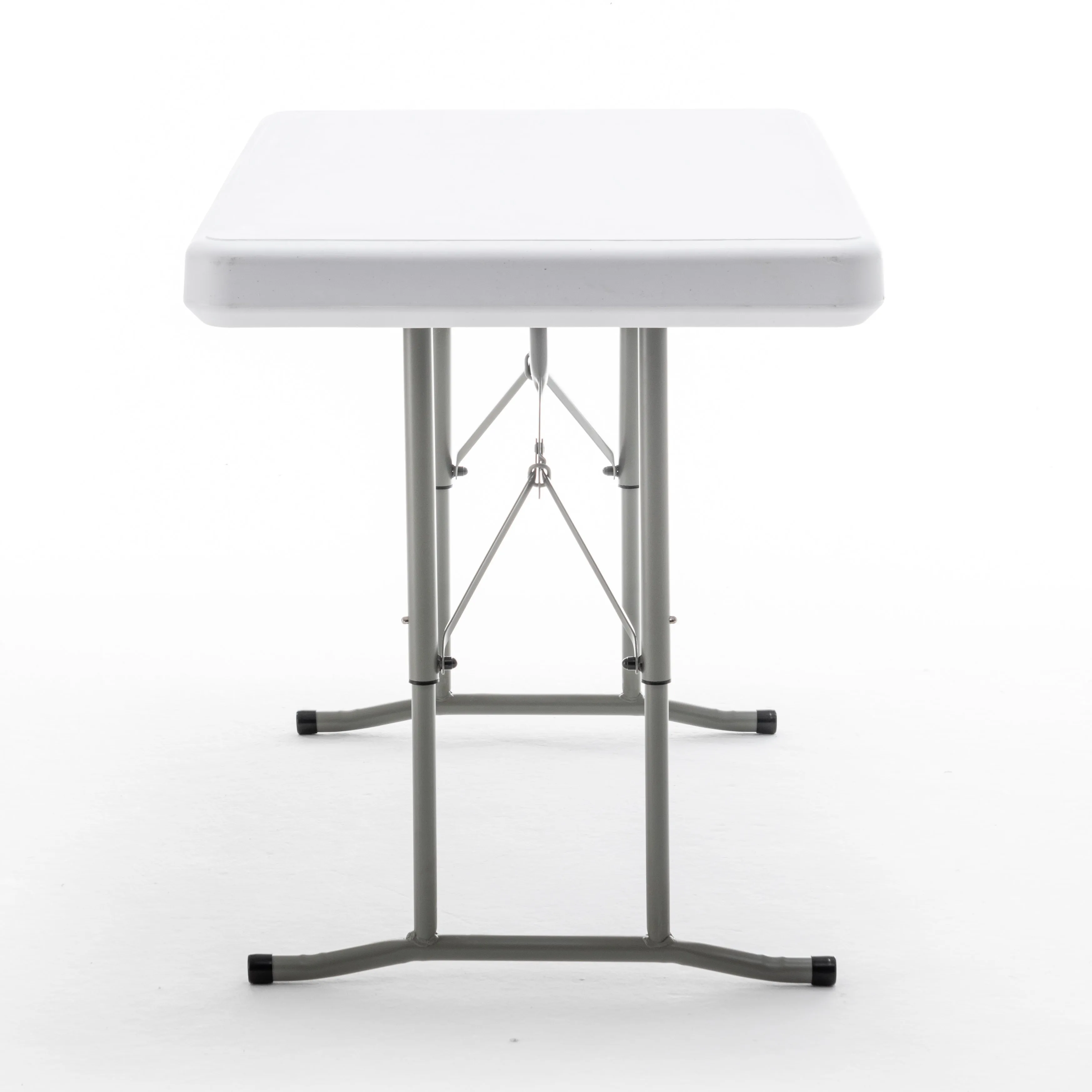 Heavy Duty Plastic Portable Folding Beer Picnic Table & two Benches Seats foldable Carrying Handle White Party RV Patio Dining Event Camping Outdoor Activity Commercial Family Home Garden