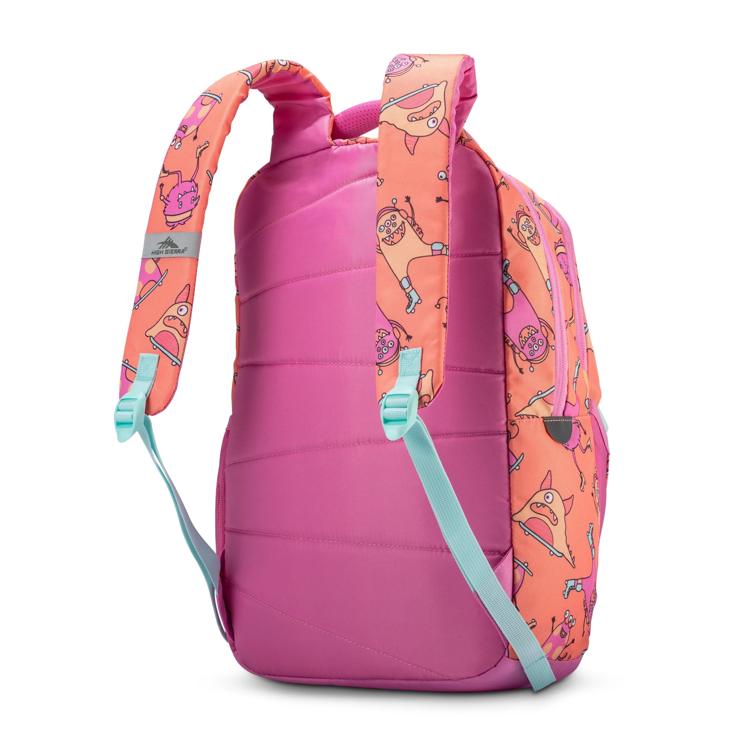 High Sierra Ollie Lunchkit Backpack - Monsters On Wheels/Coral