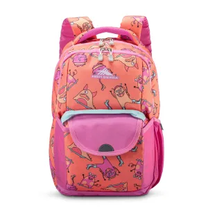 High Sierra Ollie Lunchkit Backpack - Monsters On Wheels/Coral