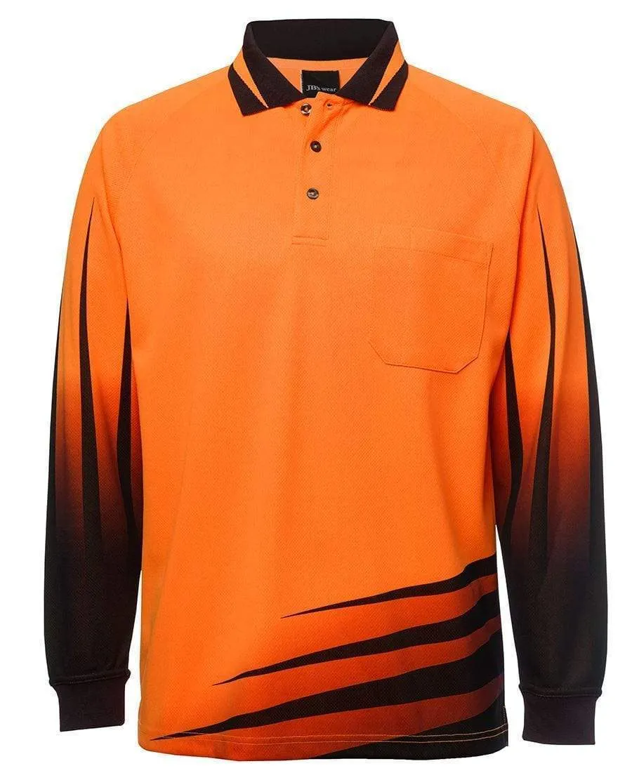 JB'S Hi-Vis Long Sleeve Rippa Sub Polo 6HVRL