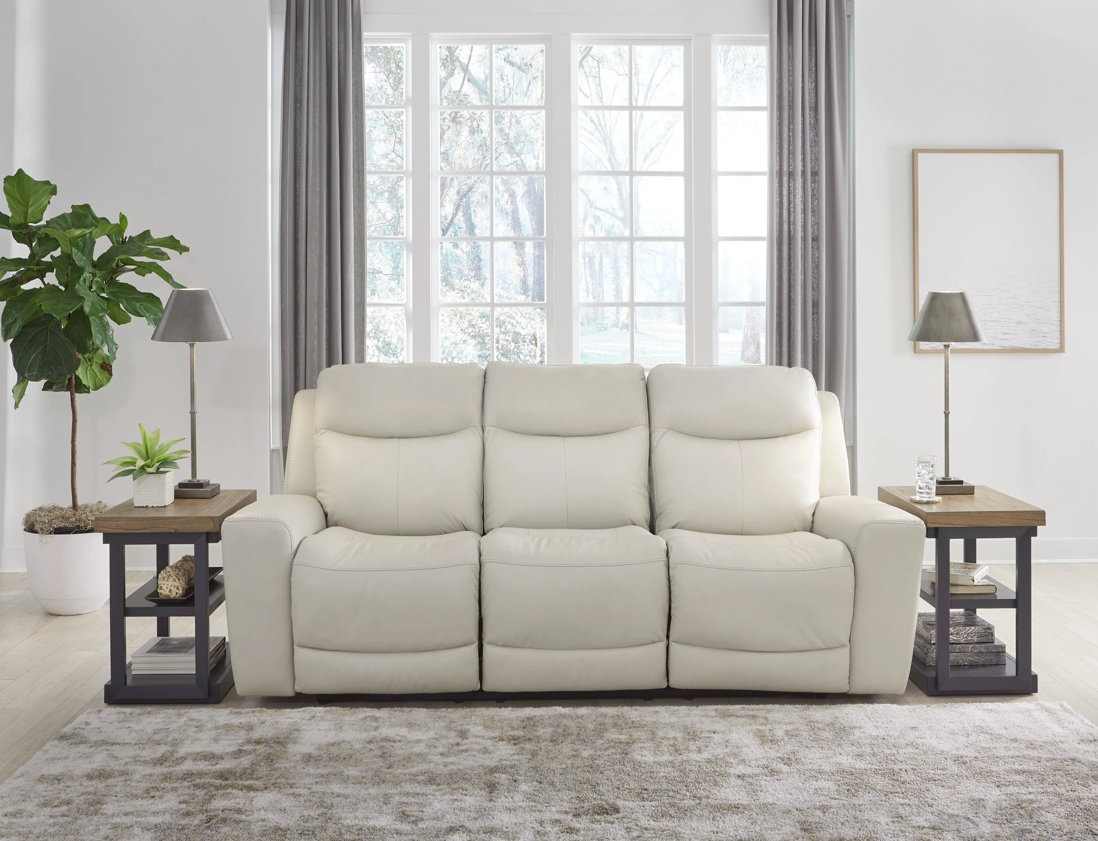 Mindanao Sofa, Loveseat and Recliner in Coconut