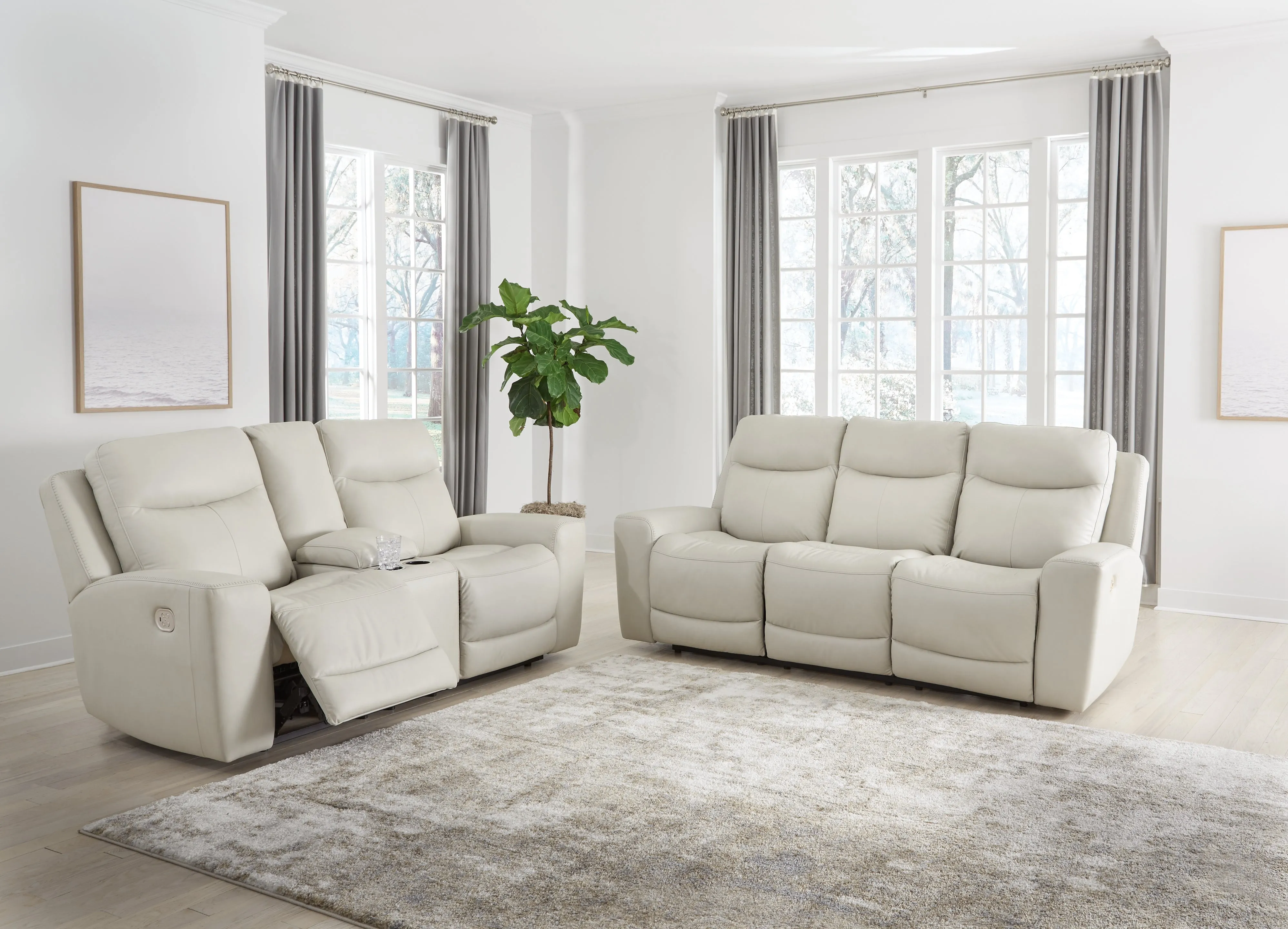 Mindanao Sofa, Loveseat and Recliner in Coconut