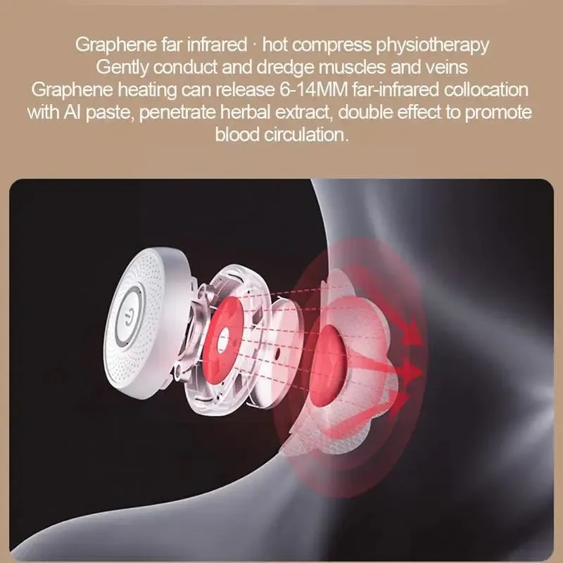 Mini Moxibustion Apparatus Fumigation Portable Rechargeable Heating Massage Smokeless Acupoint Pain Moxibustion Device Moxa