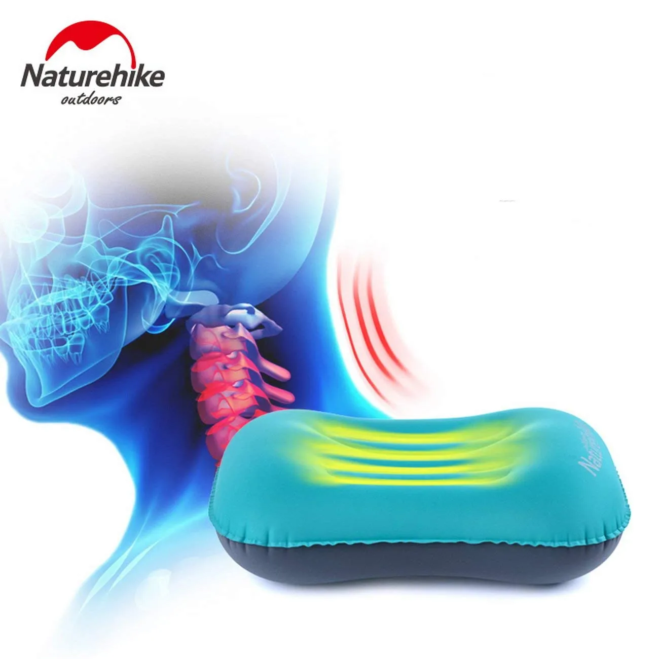 Naturehike NH17T013-Z Bantal Tiup Tebal dan Empuk