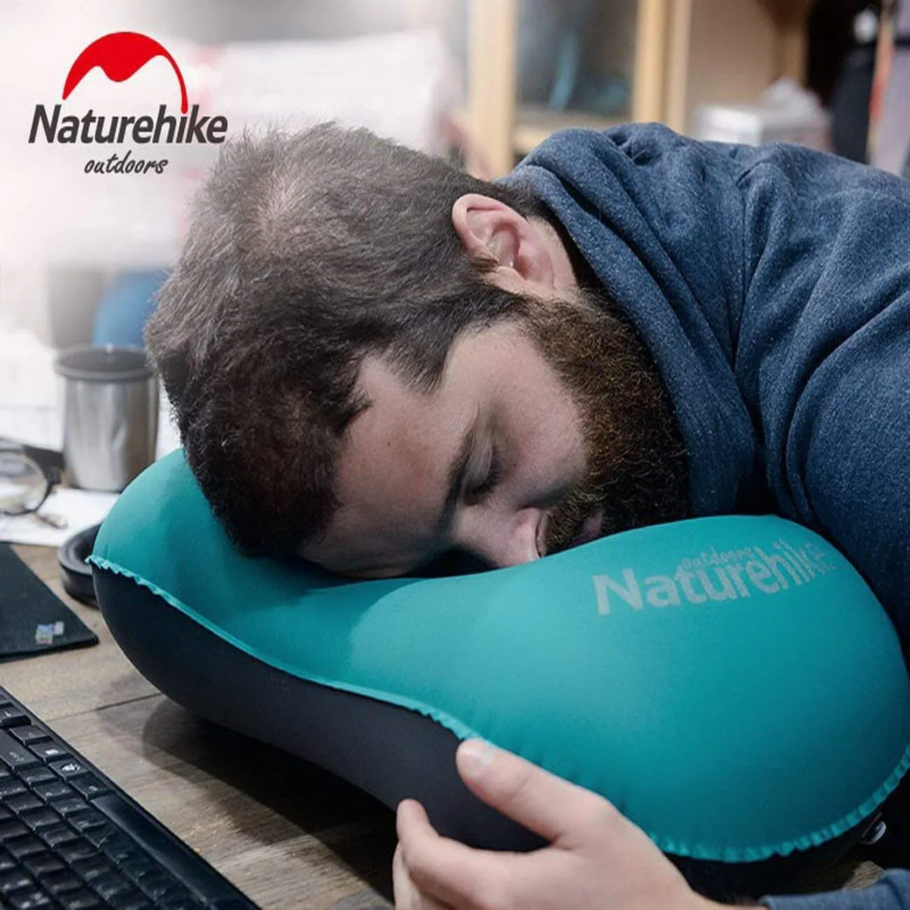 Naturehike NH17T013-Z Bantal Tiup Tebal dan Empuk