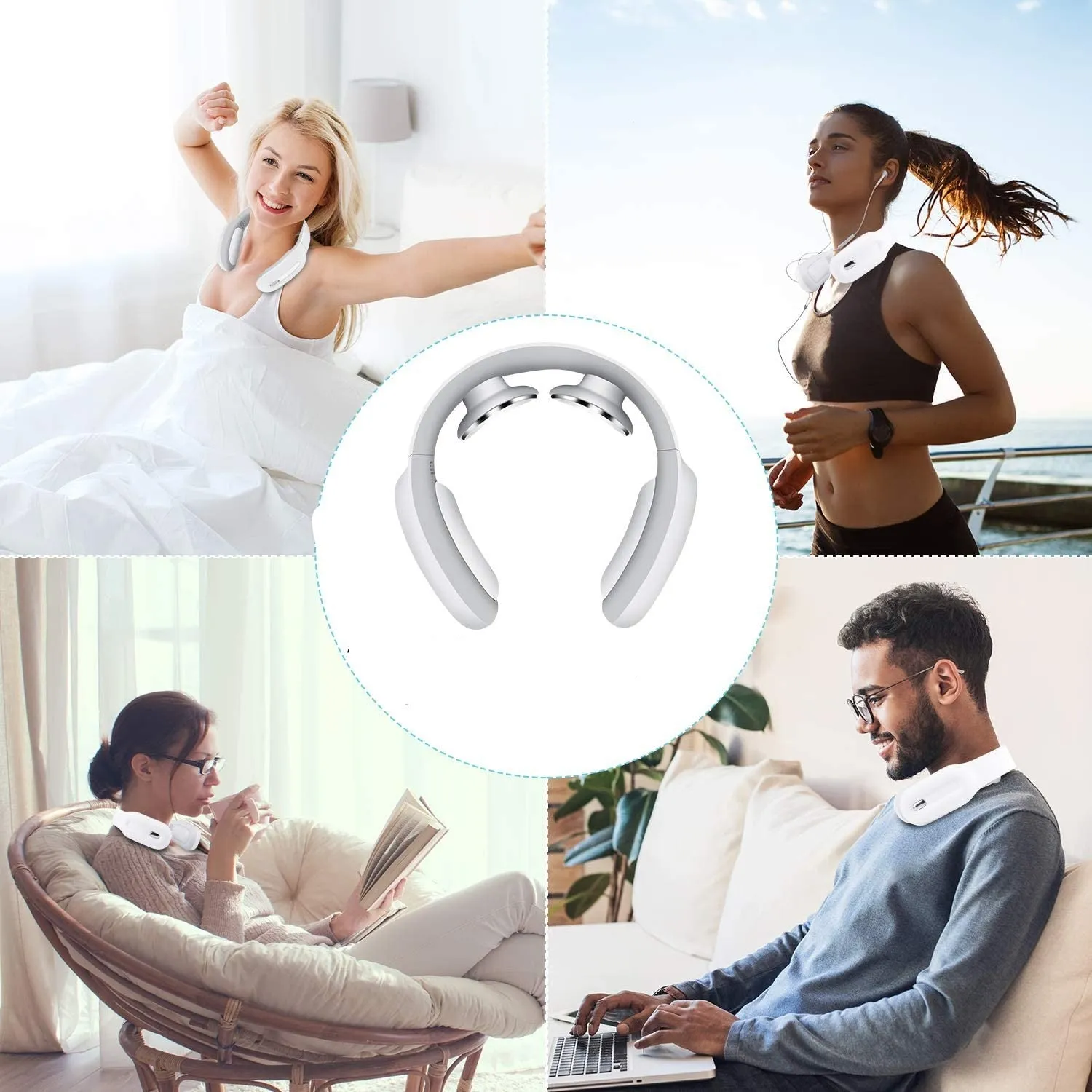 Neck Massager,Intelligent Cordless Trigger Point Deep