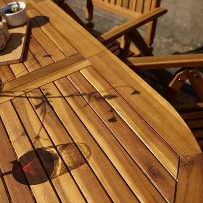 Oakley 4 Seater Wooden Extendable Garden Dining Set
