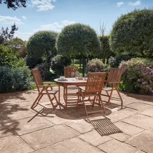 Oakley 4 Seater Wooden Extendable Garden Dining Set