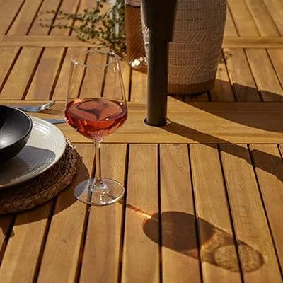 Oakley 4 Seater Wooden Extendable Garden Dining Set
