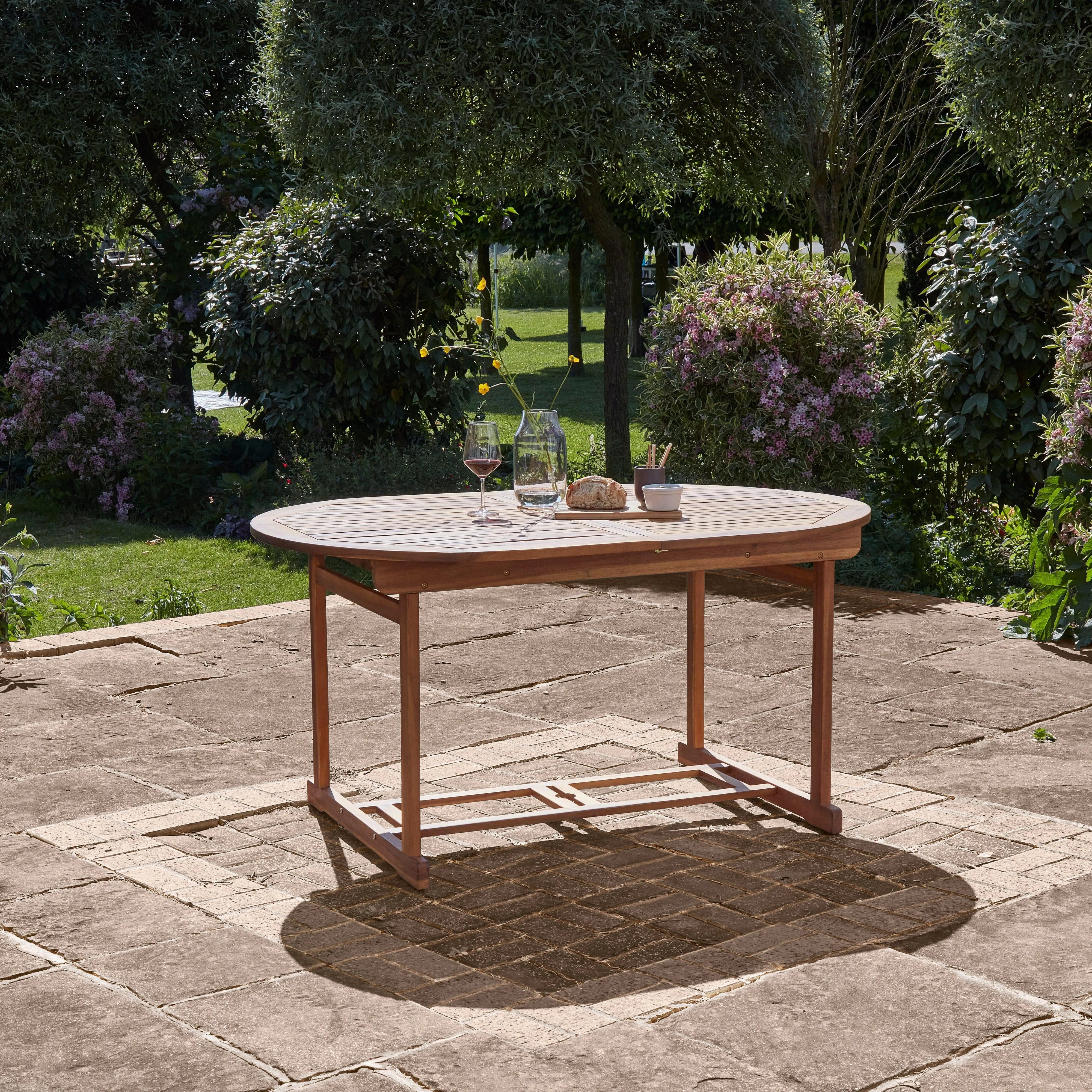 Oakley 4 Seater Wooden Extendable Garden Dining Set