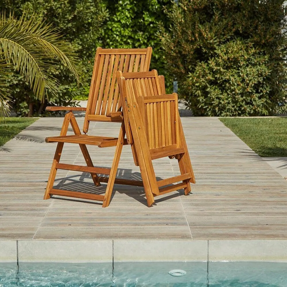 Oakley 4 Seater Wooden Extendable Garden Dining Set