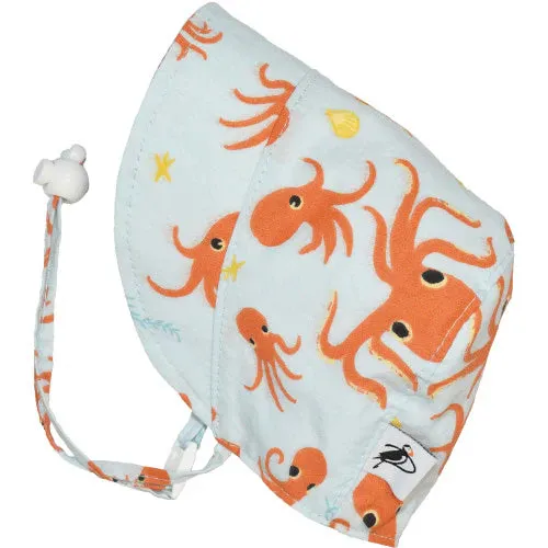 Octopus Organic Cotton Sun Protection Bonnet, UPF 50 