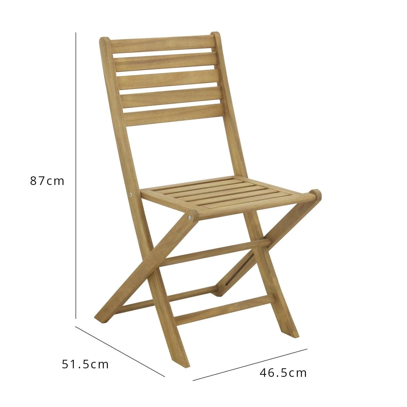Outlet – Outdoor dining chairs - set of 2 - solid acacia wood