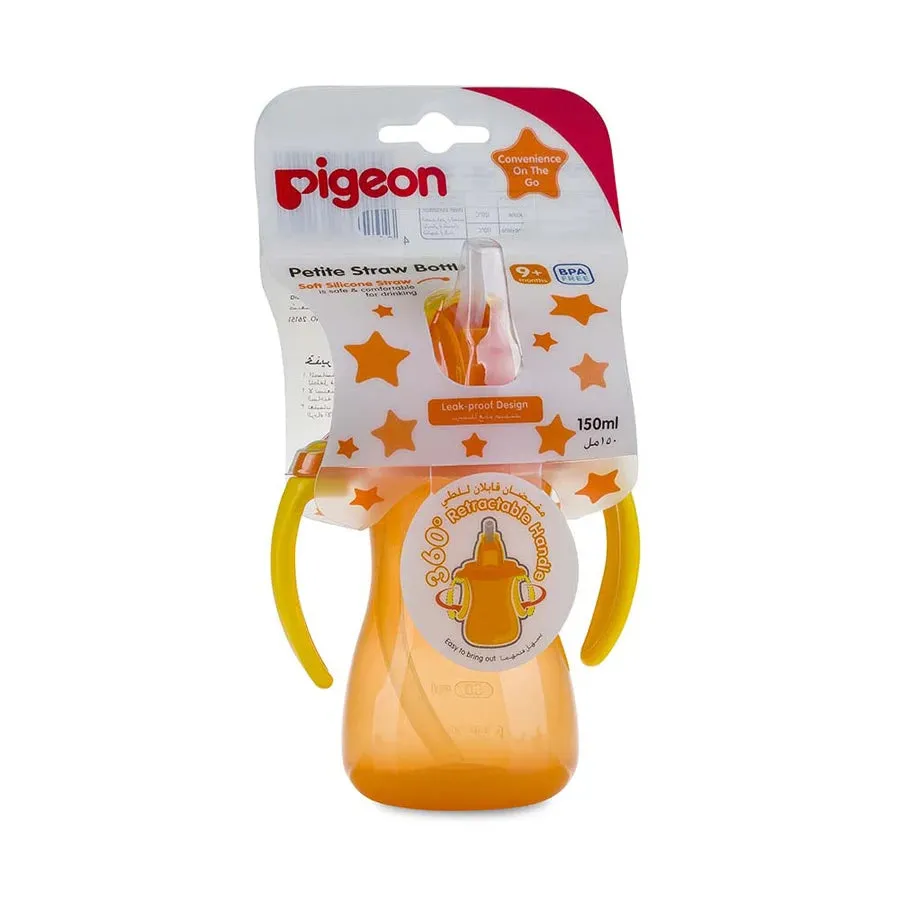 Pigeon Petite Straw Bottle 150ML, Hanging Type (Orange)