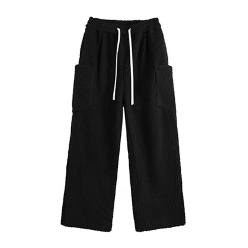 Polar Fleece Multi-pocket Thickened Sweatpants