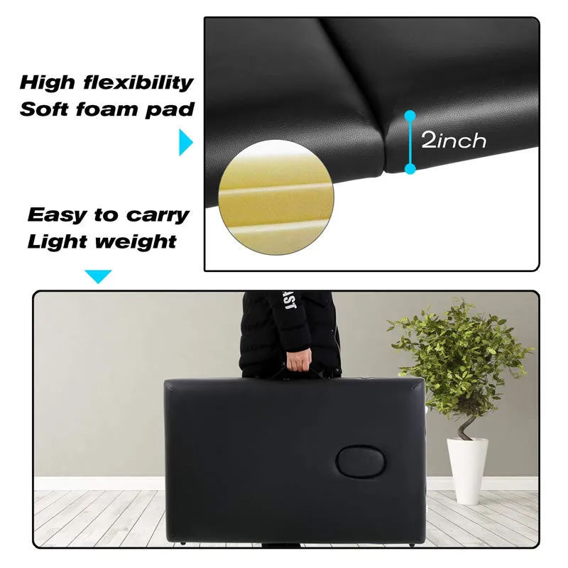 Portable Height Adjustable Massage Table With Bamboo Legs Anmf-306