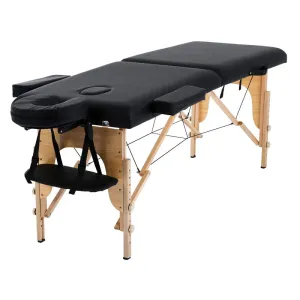 Portable Height Adjustable Massage Table With Bamboo Legs Anmf-306