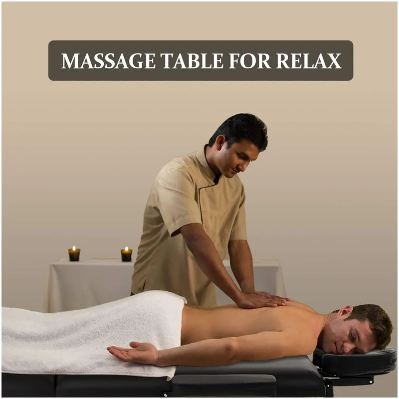 Portable Height Adjustable Massage Table With Bamboo Legs Anmf-306