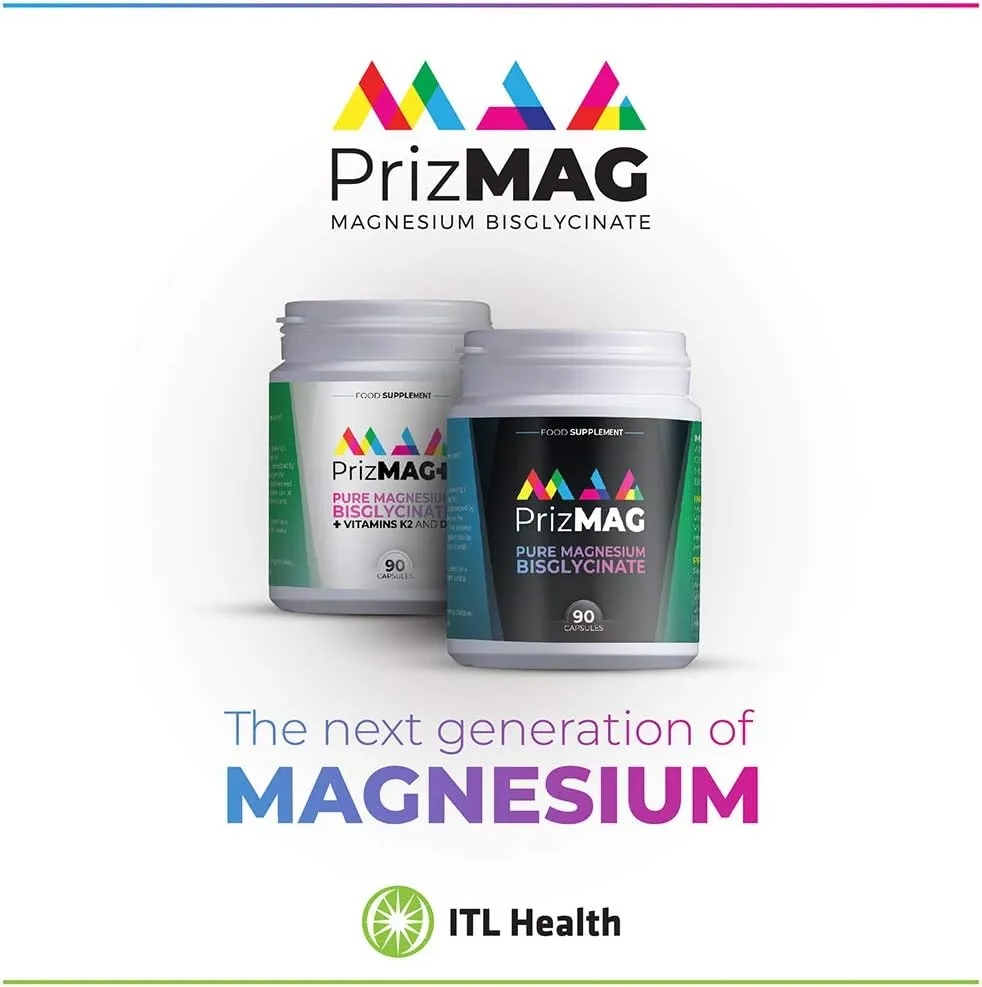 PrizMag Magnesium Bigylcinate 90 - Digestive Health & Sleep Support Formula