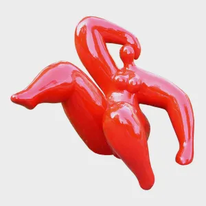 Relaxation Monumentale (Red) - Fiberglass sculpture