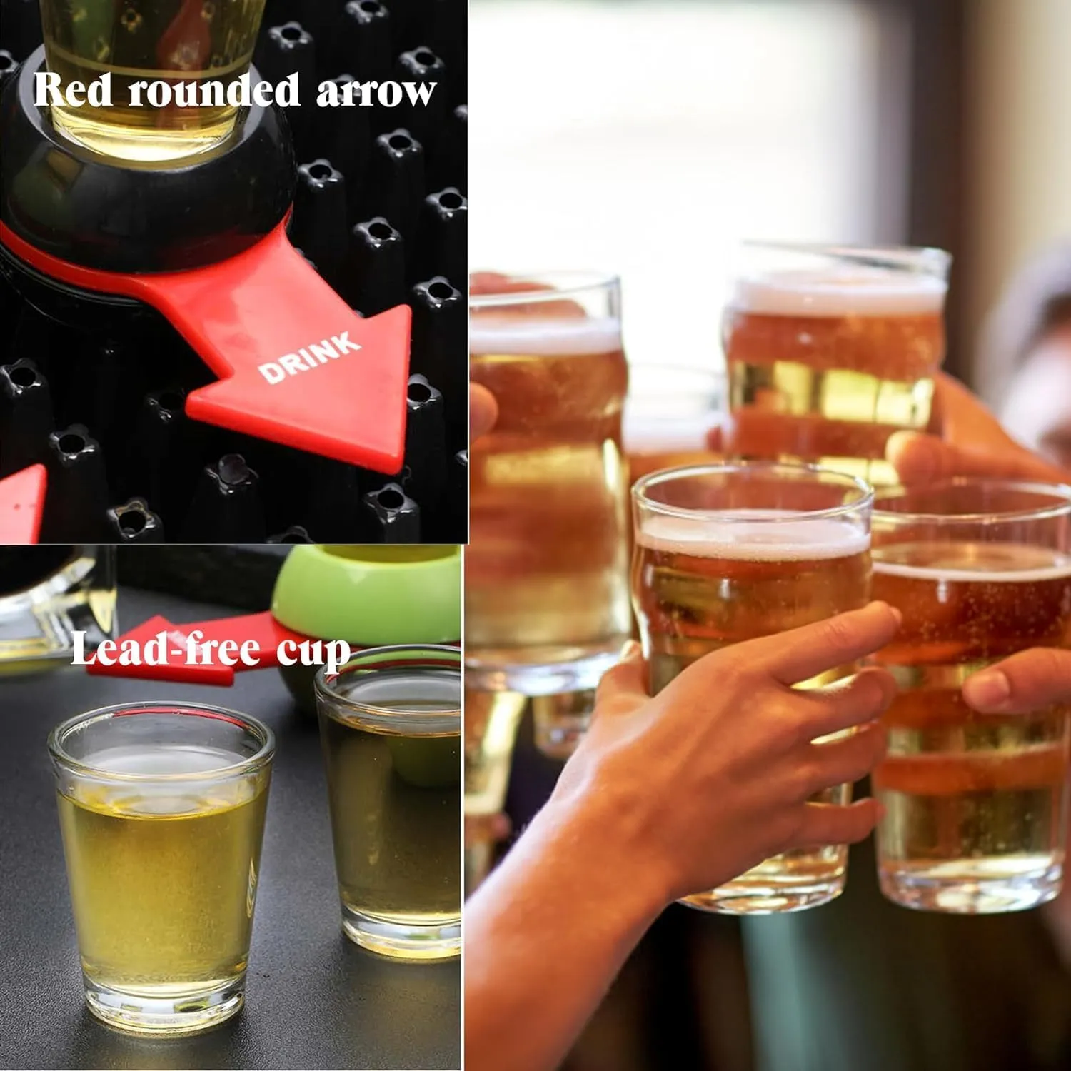 Rotatable Arrow Shot Spinner With Glass Cup F69-38-15