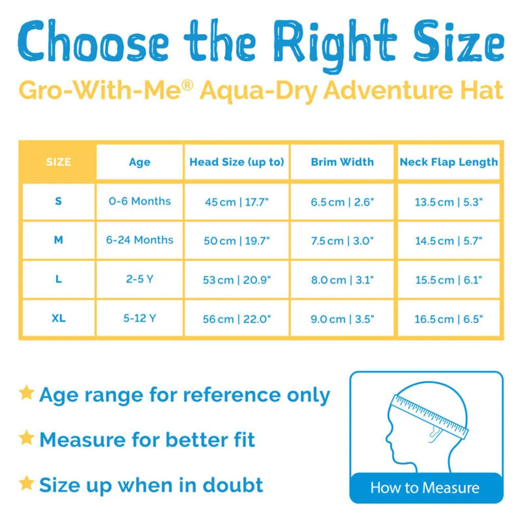 Size S (0-6m): Jan & Jul Aqua Dry Adventure Hat - Tropical Bloom