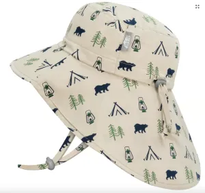 Size XL (5-12): Jan & Jul Cotton Adventure Hat - Bear Camp